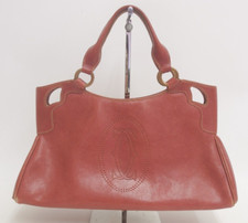 Autentica borsa a mano in pelle con logo Cartier Marcello #32474