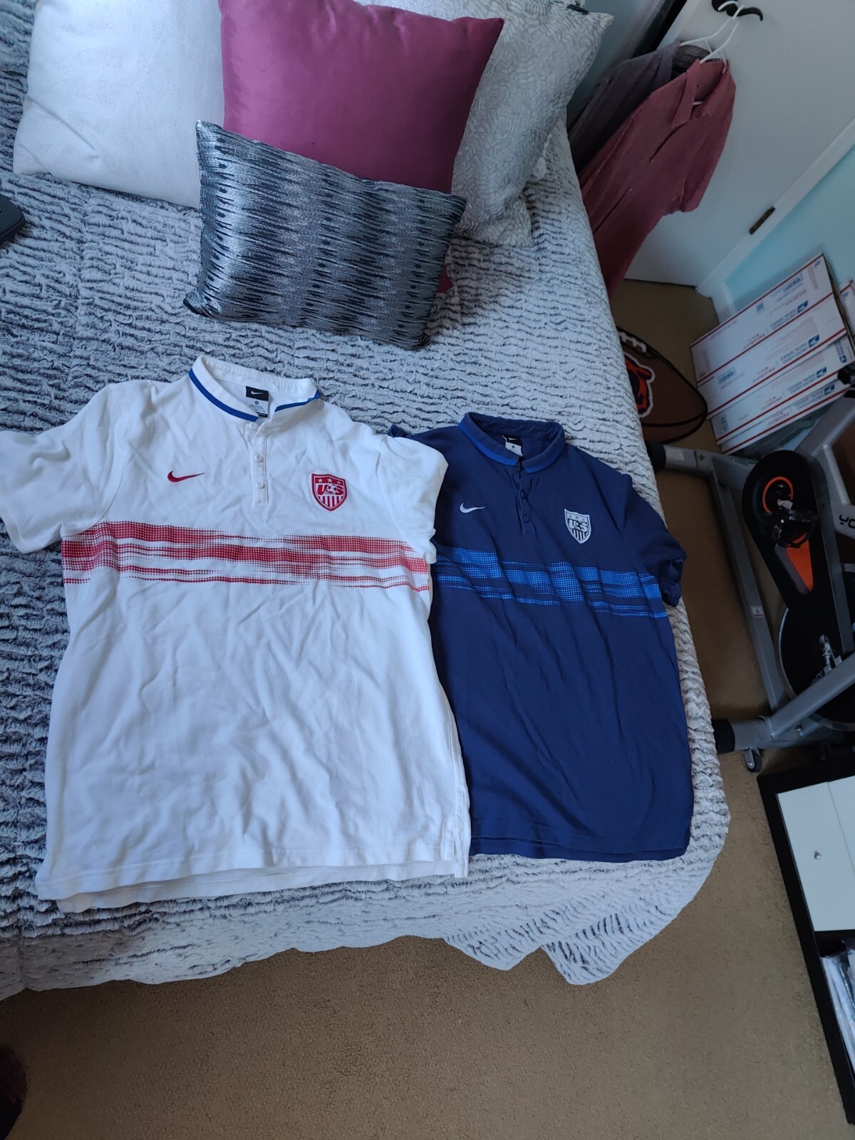 Nike USMNT Polo White & Blue Set Of 2 L/XL