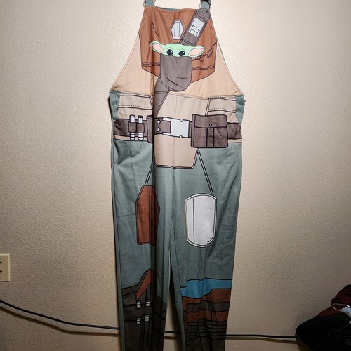 Baby Yoda Mandalorian Halloween Costume Star Wars Overalls Women & Men Size 2XL - Picture 3 of 6