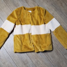 Fur Coat J.o.a Nwt Ladies Colorblock Jacket Size Medium