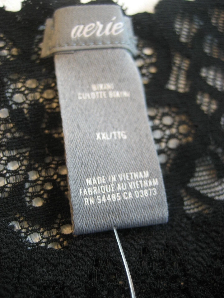 Bragas American Eagle Aerie Nuevas con Etiquetas Talla XXL Encaje Bikini Estilo Negro Foto 4 de 4