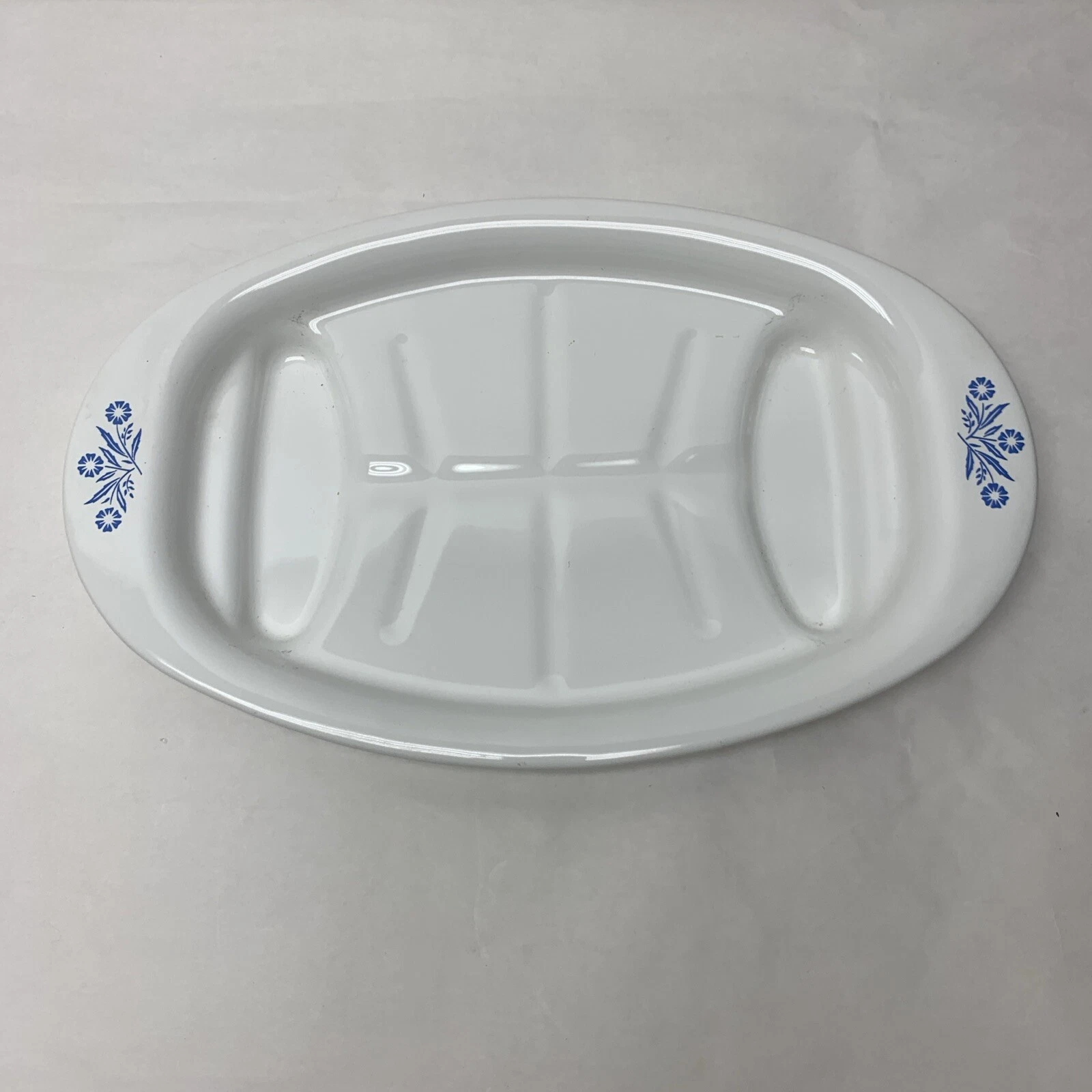 Vintage Corning Ware Oval Roaster Cornflower Blue P-19 Platter