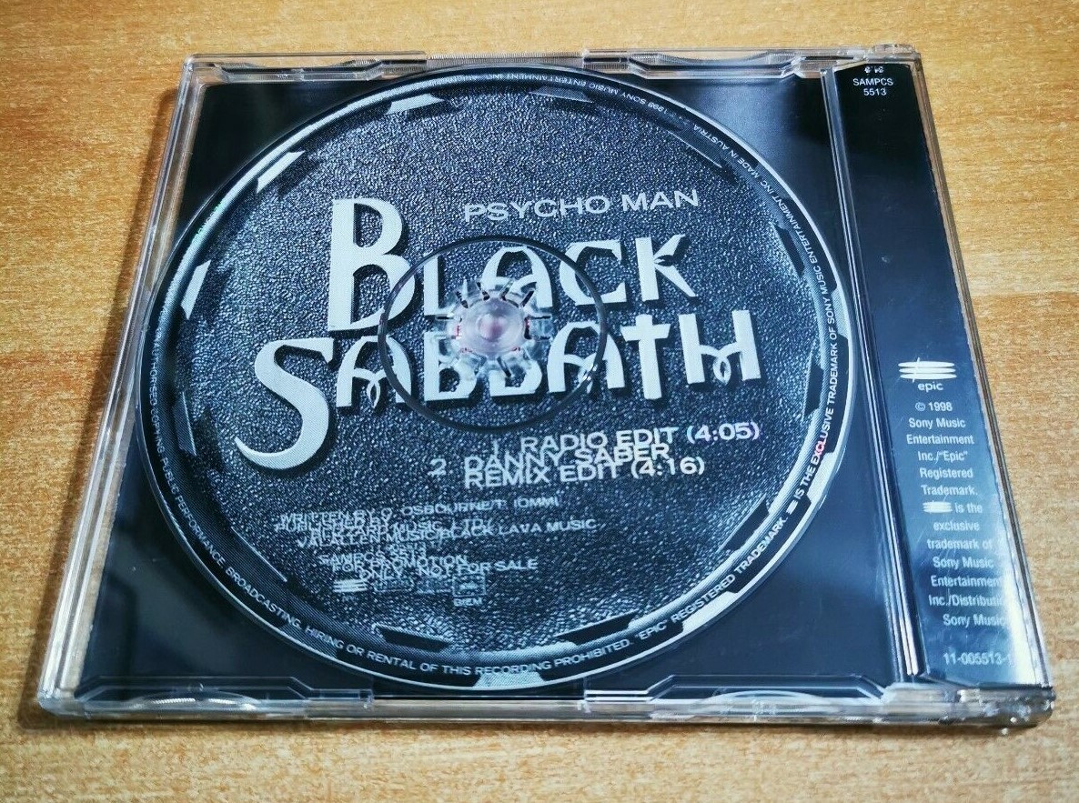 BLACK SABBATH Psycho man REMIX RARE AUSTRIA PROMO CD SINGLE OZZY