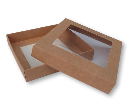 40 BRAUNE 4 X 4 ZOLL FENSTERBOXEN, 35 mm TIEF, KARTEN, GESCHENKE, SCHMUCK, KUCHEN ETC. - Bild 2 von 3
