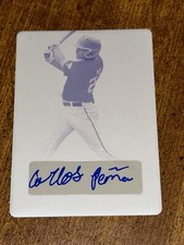 CARLOS PENA 2020 Leaf Perfect Game MAGENTA PRINTING PLATE AUTO #1/1 INDIANA ST.