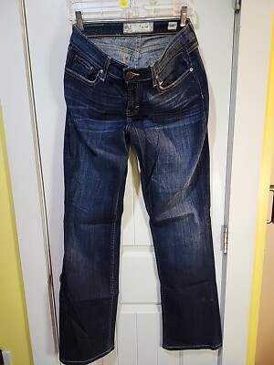 BKE Taylor Jeans Womens 28L Washed Dark Blue Stretch Denim Bootcut Flare