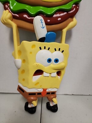 2004 Nickelodeon Spongebob Squarepants Krabby Patty Molded Wall