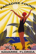 Navarre Florida Sun Paradise Found Tourism Travel Vintage Poster Repro FREE S/H