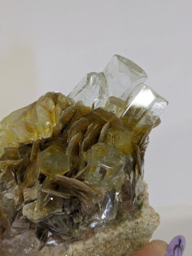 Natural Raw Aquamarine With Mica Specimen Pakistan 74g - Picture 4 of 7