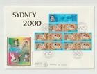 France 2000 SG3679ms 10v +Label ex sheet FDC Olympic Games Sydney