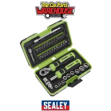 Sealey S01255 Siegen Socket & Bit Set 1/4"Sq Drive 38pc