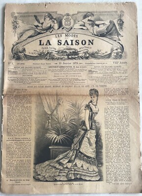 Les Modes de LA SEASON Nr. 3 vom 19. Januar 1878 Illustriertes Tagebuch der Familie