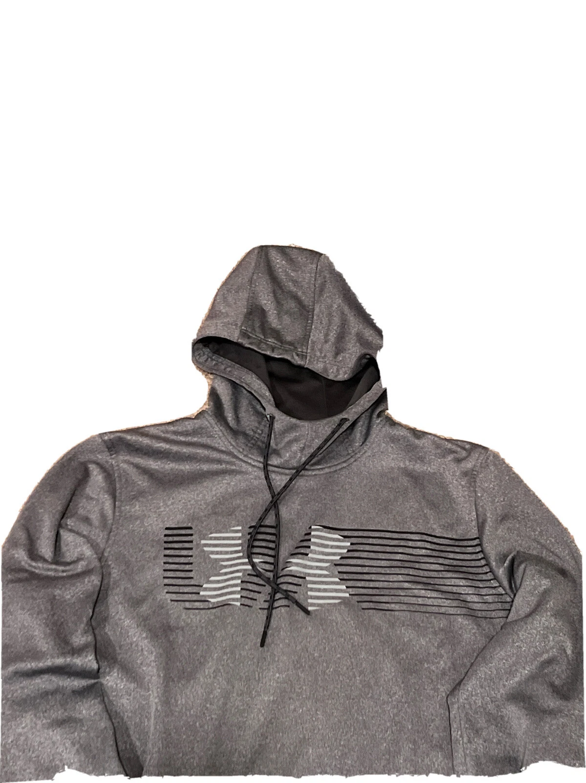 Under Armour Sweater Mens Large Gray Loose Hoodie Fleece