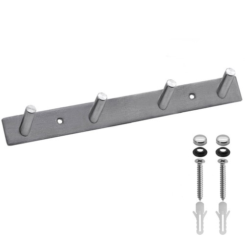 Stainless steel hook bar wardrobe bar wall coat rack towel holder clothes hook - Picture 36 of 40