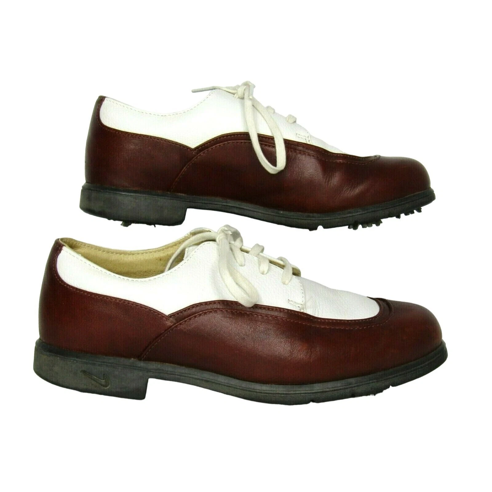 Nike Air Comfort Golf Verdana Last scarpa da golf donna marrone bianco tacchetti 192091