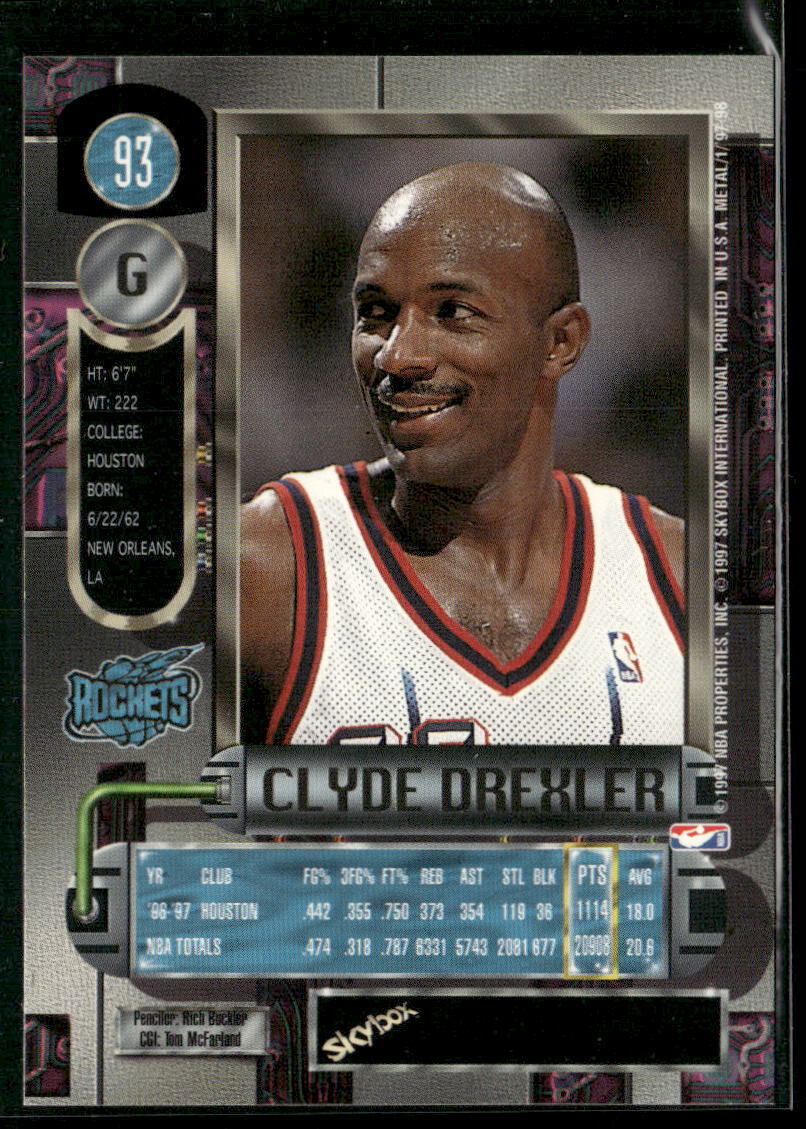 1997-98 Metal Universe #93 Clyde Drexler | eBay