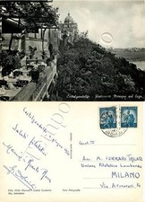 Postcard of Castel Gandolfo, restaurant on the lake - Rome, 1950