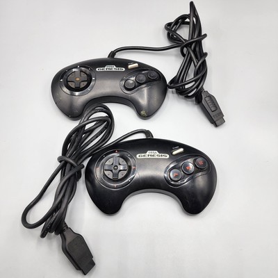 OEM Sega Genesis Original 3 Button Controller Model 1650 Lot Of 2 / Tested