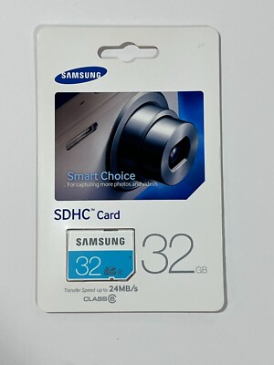 New Samsung 32GB Class 6 SDHC up to 24MB/s MB-SS32D/AM