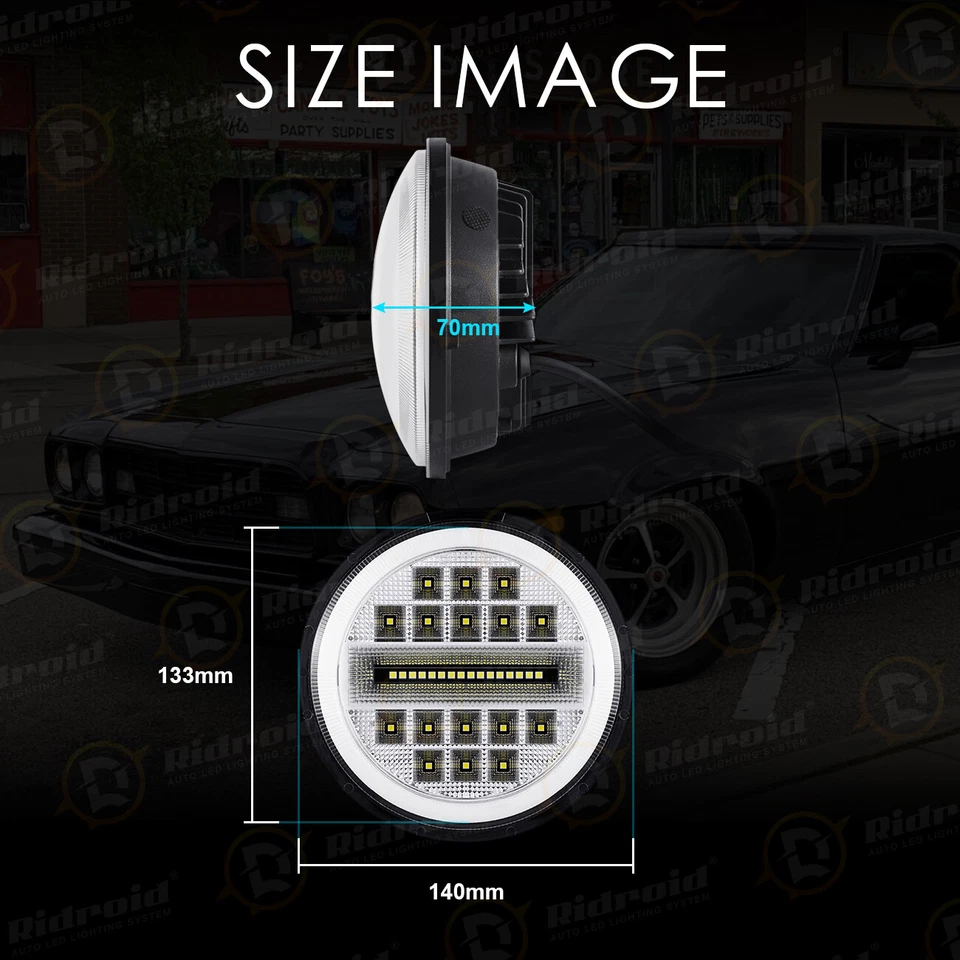 4x For Oldsmobile 442 98 F85 Cutlass 5.75" 5-3/4" LED Headlights Hi/Lo Beam DRL Foto 2 de 4