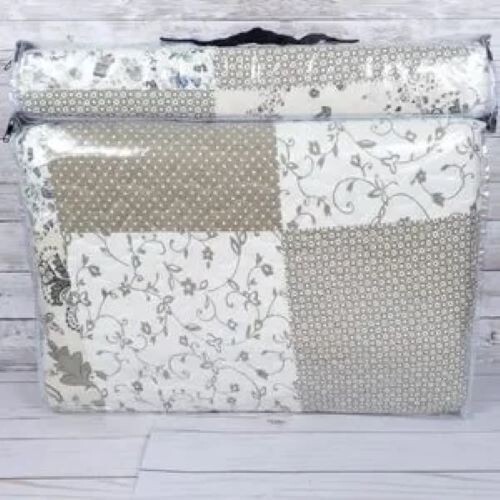 Longmeadow Full Queen Quilt Set Beige Blue - Picture 3 of 3