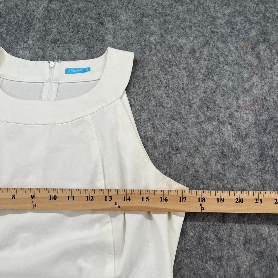 J McLaughlin Womens White Solid Sheath Dress Size… - image 9