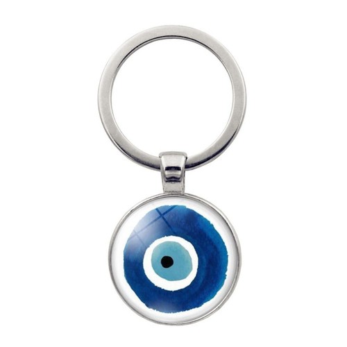 Turkish Blue Evil Eye Pendant Trendy Evil Eye Keyring Bag Charm Car Jewelry - Picture 24 of 24