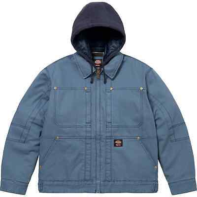 Supreme x Dickies Hooded Work Jacket Black Royal Pink Supreme x Dickies Hooded Work Jacket Black Royal Pink