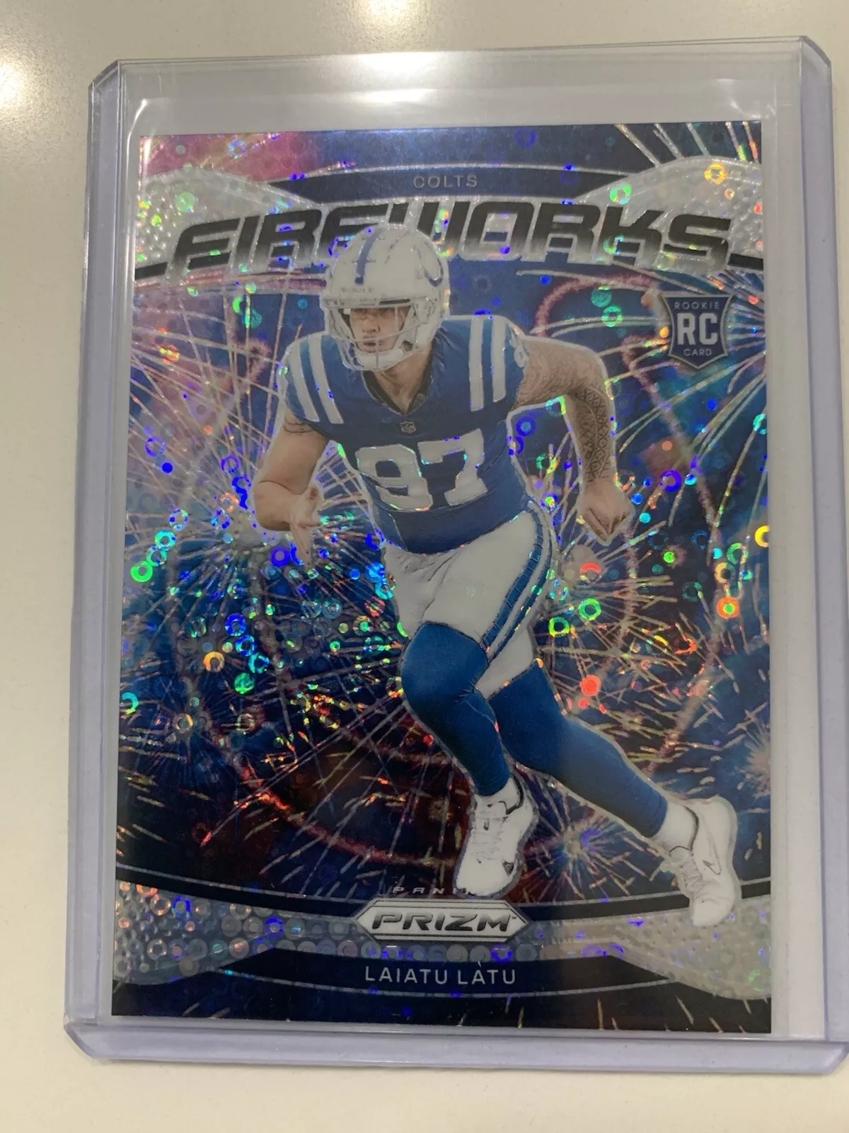 2024 Panini Prizm - Laiatu Latu Rookie Fireworks No Huddle RC Colts