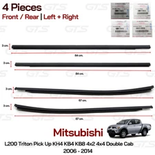 Set 4Dr Outer Weatherstrip Door Belt For Mitsubishi L200 Triton 4Dr 2006 2014