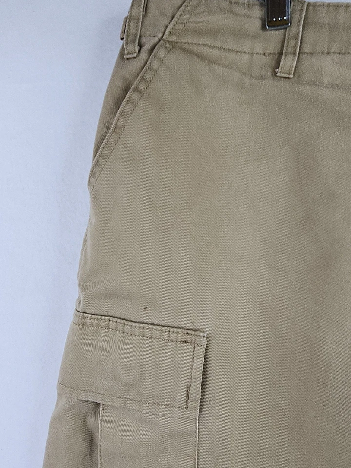 Rothco Tan Military Cargo Pocket Combat Shorts Mens Large Long Distressed - Image 3 of 4