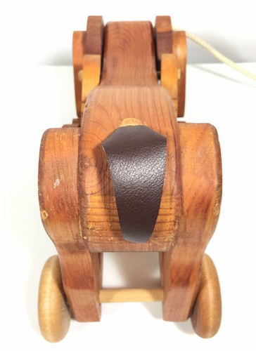 Juguete de madera vintage para tirar de piernas articuladas para perro - Imagen 10 de 18