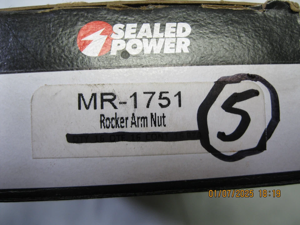 5 Engine Rocker Arm Nuts Sealed Power MR-1751 (5 pack) - Image 4 of 4