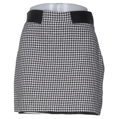 Zara, jupe, taille : S, noir/blanc, polyester/polyuréthane, pied de coq #3mZ - Photo 1/4