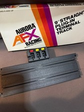 Aurora AFX Racing Set Collectible 9 Straight Plug-in Terminal Track Slot Car NEW