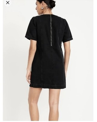denim mini dress old navy Old Navy Women's Short-Sleeve Denim Mini Shift Dress - Blue
