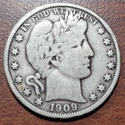 1909-O Barber Half Dollar FINE Original Toning No Issues Better Date 50c Coin