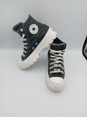 Converse CT All Star Lugged 2.0 Women s Size 6 Black Leather Platform Shoes