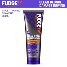 Fudge Clean Blonde Damage Rewind Purple Shampoo 250ml Bond Repair Sulfate Free