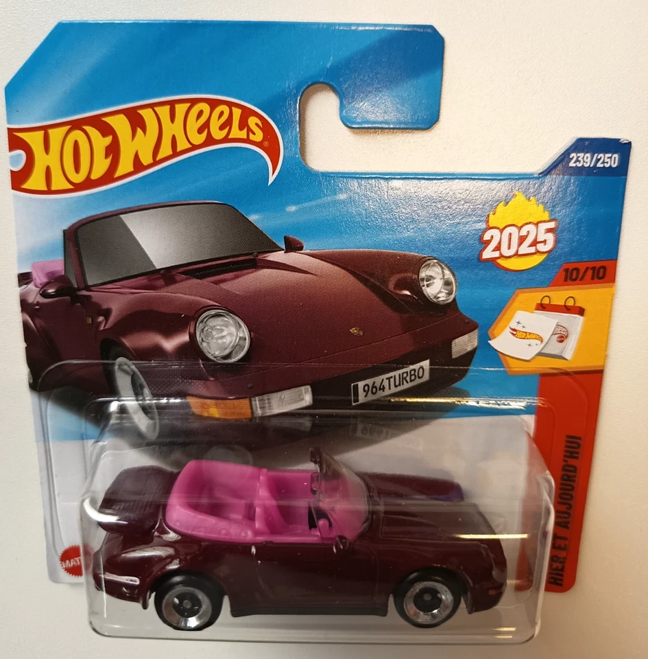 Porsche 911 Turbo Cabriolet Hot Wheels 2025 Then and Now10/10 239/250 Mattel New - Imagen 3 de 4