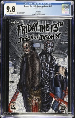 FRIDAY THE 13TH JASON VS JASON X #2 CGC 9.8 NM/MT GORE VARIANT AVATAR PRESS 2006