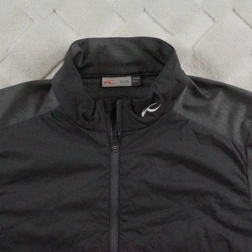 KJUS Retention Jacket Mens Medium Gray Full Zip Golf Stretch image 4