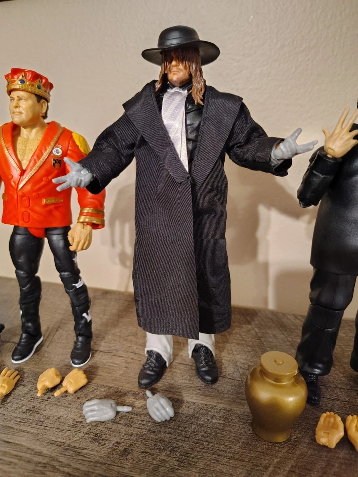 Lote Mattel WWE Elite - Undertaker, Paul Bearer, Jerry Lawler, Billy Graham Foto 3 de 4