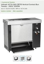 Vollrath VCT4240 Vertical Contact Bun Toaster