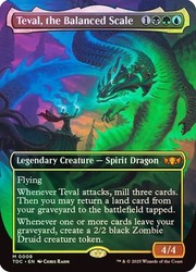Teval, the Balanced Scale (Borderless) Foil - Tarkir: Dragonstorm Commander #8 Mythic Rare
