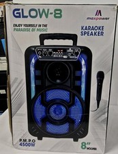 MPD823 GLOW-8 MaxPower Portable Multimedia Karaoke Speaker