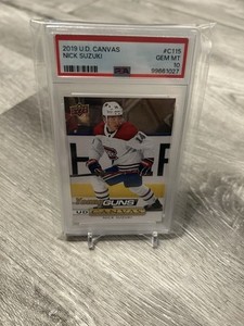 2019-20 UD Young Guns Canvas PSA 10 Nick Suzuki Montreal Canadiens #C115