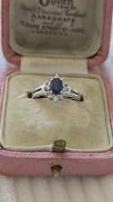 Sapphire And Diamond Ring White Gold Fully Hallmarked Gorgeous Colours