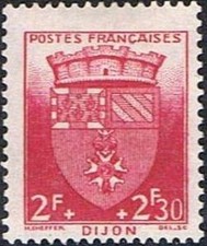 France num Yvert 559 ** MNH Armoiries  Dijon Année 1942