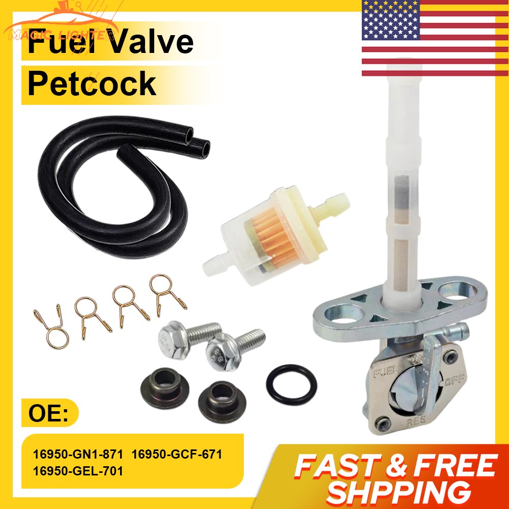 Fuel Petcock Valve Assembly for HONDA 16950-GCF-671 16950-GEL-701 CRF100 XR100R